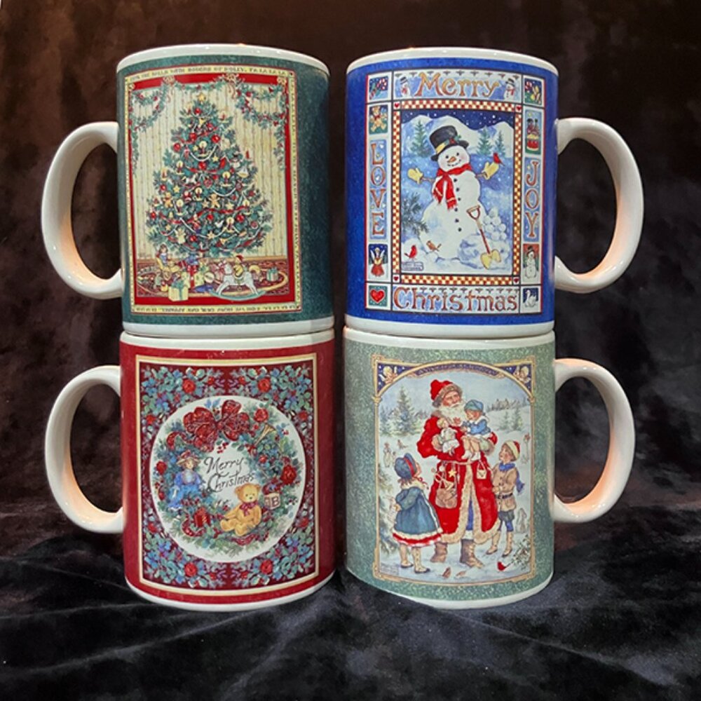 Betty Whiteaker Collectible Holiday Mug set